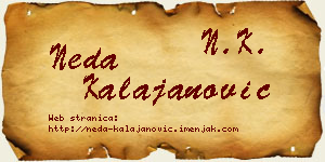 Neda Kalajanović vizit kartica